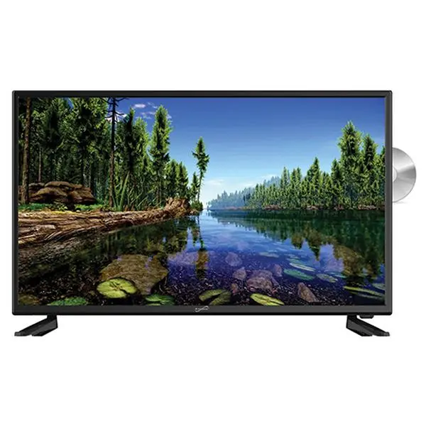 Supersonic SC-3222 32 Inch TV - Widescreen LED HDTV with Built-in DVD Player, 1080p Full HD, 1366x768 Resolution, 1000:1 Dynamic Contrast, HDMI & USB Ports, Remote Control, 28.82x8.31x18.78 in, AC 100-240V 50/60Hz, 30-Day Warranty
