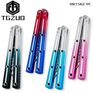 Tgzuo Balisong, Aluminum Alloy Handle, Four Colors Available, Ideal for Beginners, Beginner Friendly, Durable Construction & Lightweight Build Design, 1pc Flip Tool