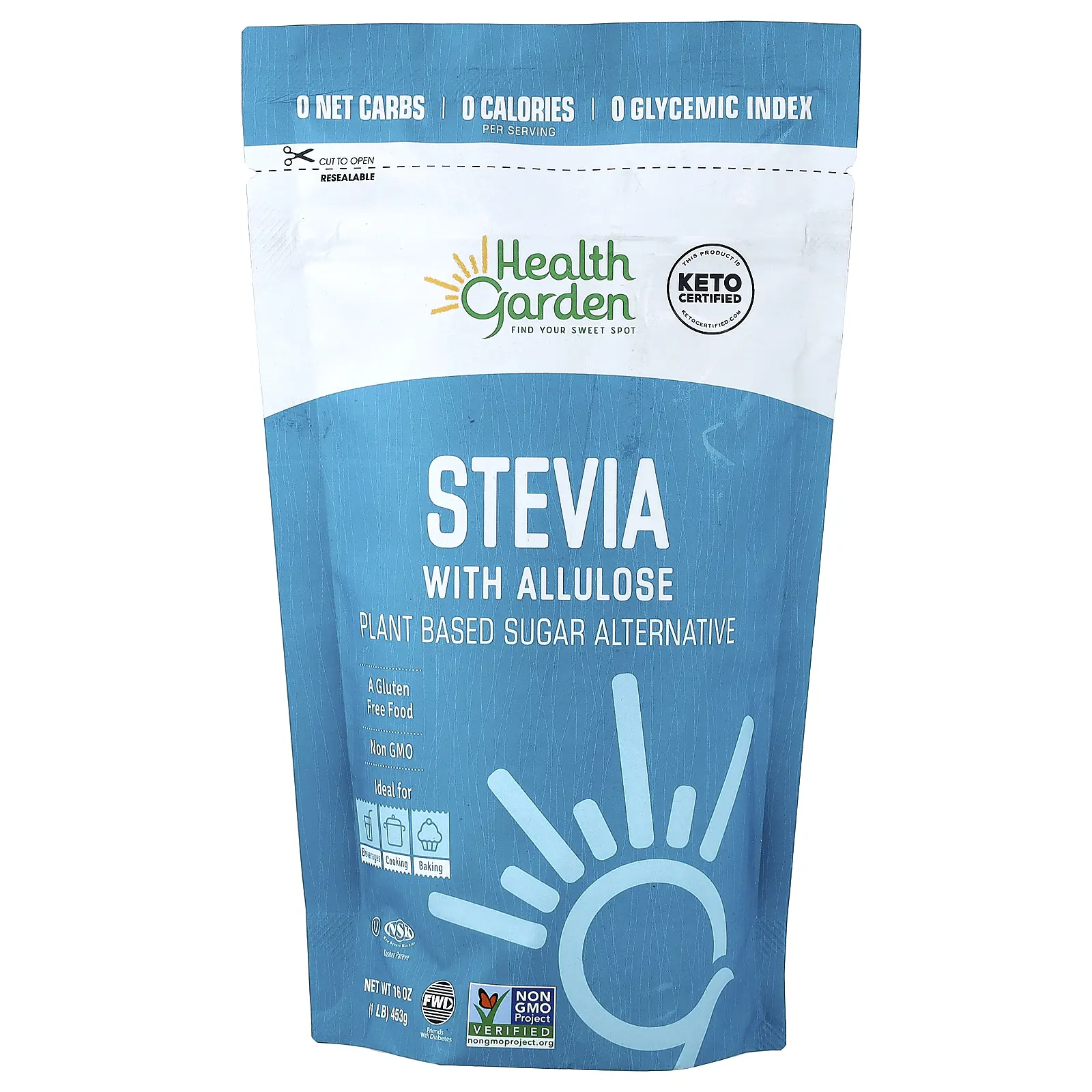 Health Garden Stevia with Allulose, 16 oz (453 g)
