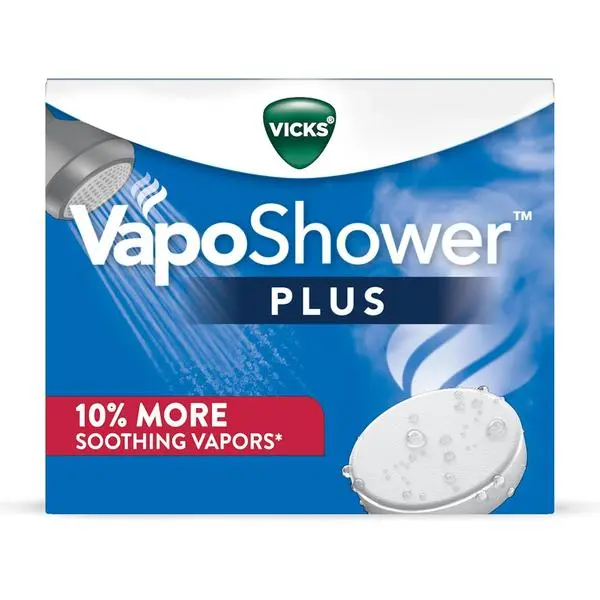 Vicks, VapoShower Plus, Shower Steamers, Eucalyptus Shower Steamer & Menthol Scent, Clean Dissolving Vapor Shower Tablets, Aromatherapy Shower Steamer & Shower Bombs, 12 count