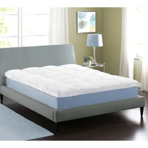 Mattress Topper, Down Alternative, 2 Inch Deep Sized Bed Pillow Top, Pad, Mattress-Topper Protector, Plush Cooling Soft, Hotel Quality, Sleep, All-Season, Twin, White