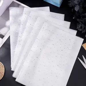 Iron-On Rhinestone Sheets, 40cmx40cm Hotfix Crystal Glitter Decals, 1mm-2mm Flat Round Rhinestone Patches for DIY Craft Clothing Transfers, Rhinestones