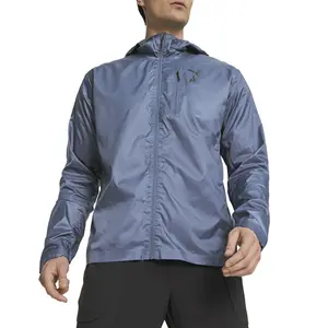 PUMA Mens Seasons Lightweight Jacket Running Athletic Outerwear Full Zip Lightweight - Blue