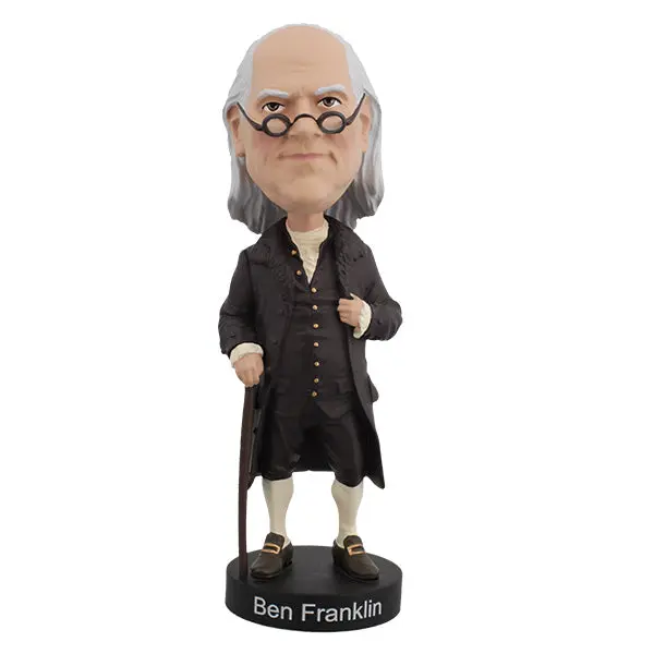 Ben Franklin V2 Historical Theme Realistic & Lifelike Likeness Bobblehead - High-Quality Materials Collectible Figurine with Authenticity Hologram, Durable Construction, Unique Serial Number, Colorful Collector’s Box