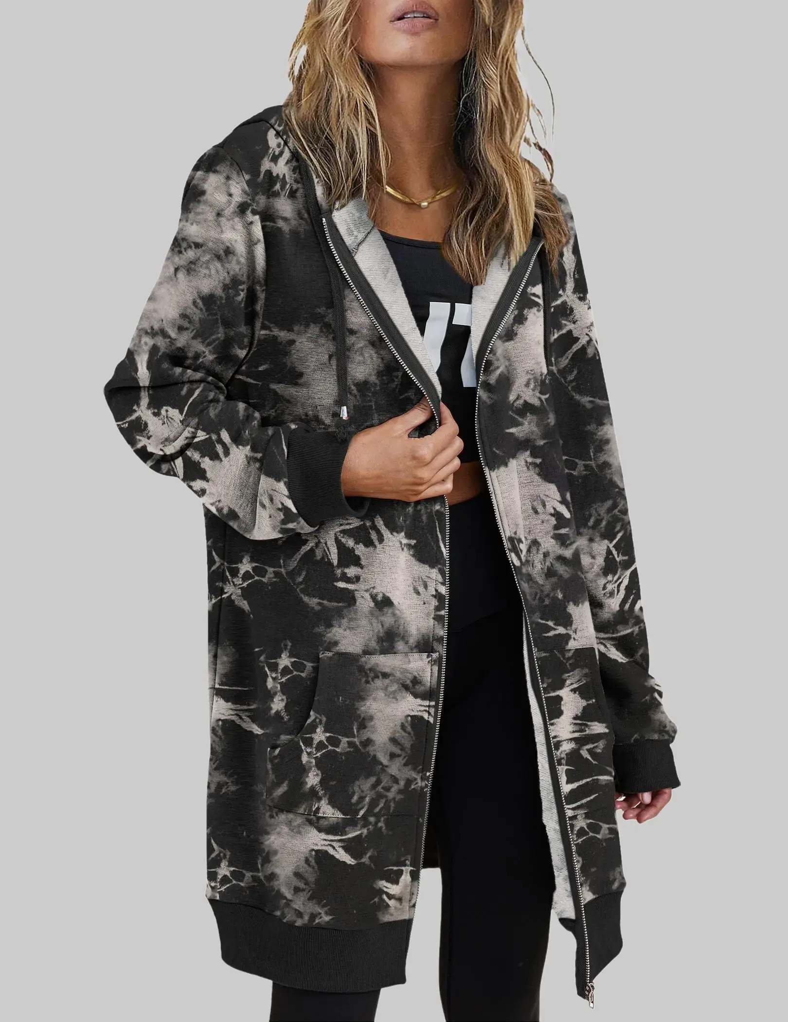 Women’s comfyclothing Womens Zip Up Hoodies Long Sleeve Fall Hooded Lightweight Tunic Sweatshirt Oversize Fleece Jacket With Pockets Womenswear Coat 2025  hoodie jumper zip sweatshirt