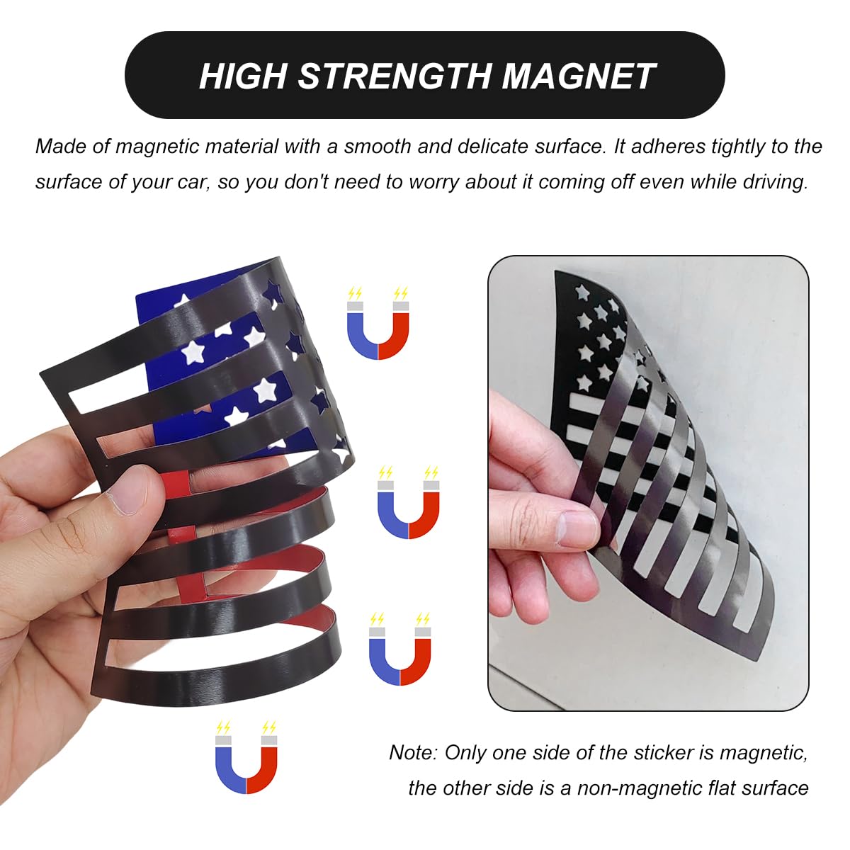 【Summer Survivals】Joytutus 2PCS American Flag Car Magnets - Strong Magnetic Vinyl Decals with Patriotic Stars & Stripes, Vehicle Exterior Decor for Cars, Trucks, SUVs & Jeeps, Stylish Car Accessories, Summerfinds, Back to School Shopping