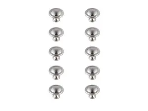 212 MAIN Modern Mushroom Door Hardware Knob Multipack, KB2007-NK-10PK, 1.2 in. Dia., Brushed Nickel, Pack of 10