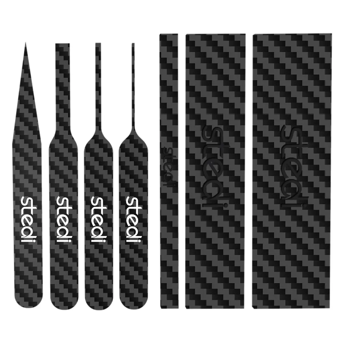 stedi Carbon Fiber MS-D2-D4 Grinding Board & Sandsticks Set, Multi-Size Polishing Adhesive Sandpaper with Replaceable Pads, Durable and Sturdy for Gundam Model, Wood, Hardware Industrial Polishing Parts Repair, Sandsticks+Boards