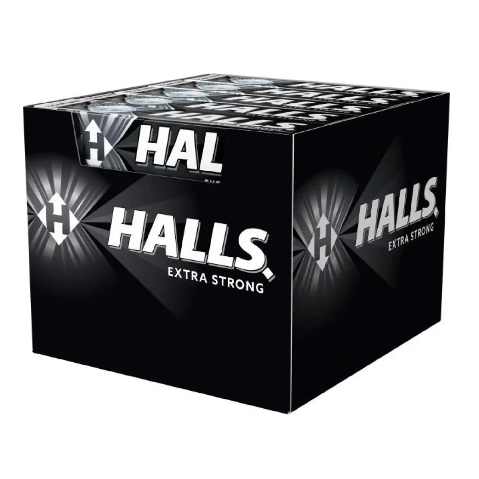 HALLS Extra Strong Mint Flavor Pastilles Candy Bundle Snack Box - Contains Mints, 20 Packs (33g/1.16oz Each)