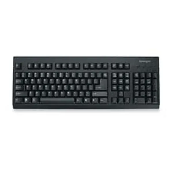 Kensington Spill-Safe Accessory Keyboard - PS2/USB Compatible, Sealed Membrane Design, Sleek Slim Profile, Sturdy Metal Back Plate, 18in x 6in x 0.75in, Black, Computer Office Accessory, Accessory Keyboards