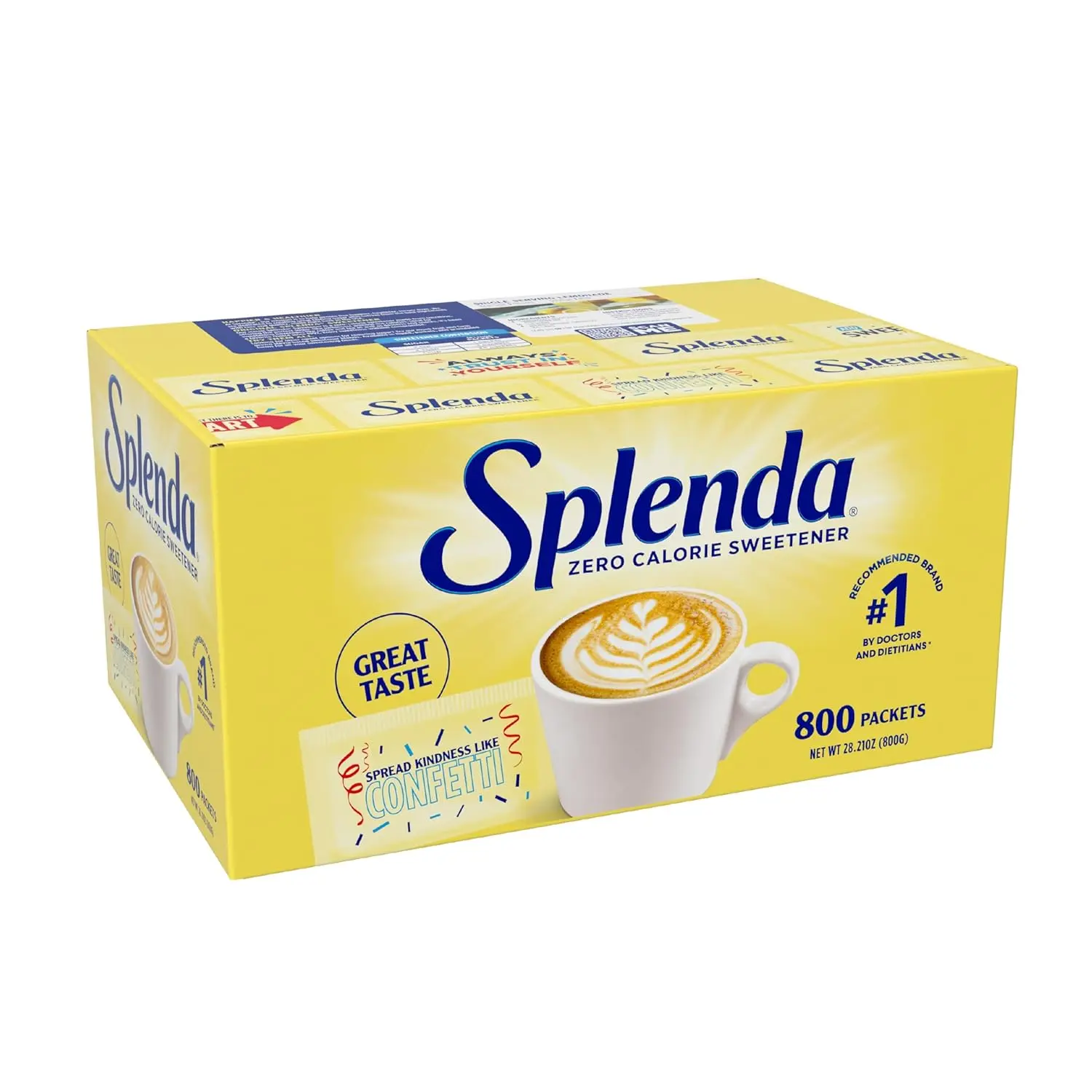 SPLENDA Zero Calorie Sweetener Value Pack, 800 Count Packets