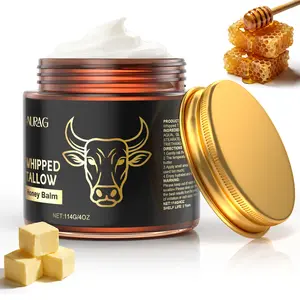 AURAG Whipped Tallow Honey Balm - 114g/4oz Rich Luxurious Texture for Gentle Skincare Nourishing & Soothing Properties Ideal for Youth