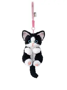 1pc Adorable Realistic Devon Rex Keychain Charms — Soft, Plush Cat Bag Charm & Accessory. An Ideal Small Gift for Parties and Events, Featuring a Cute and Playful Design. Realistic Devon Rex Keyring.
