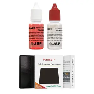 JSP & PuriTEST Gold/Silver Test Acid Kit 18k 10k .999 .925 Sterling Jewelry Appraisal Stone Detect