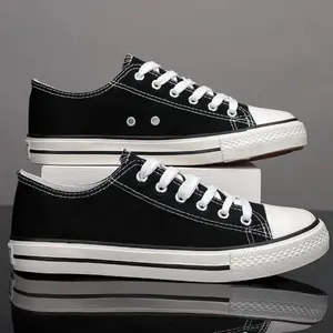 Lace Up Round Toe Canvas Sneakers