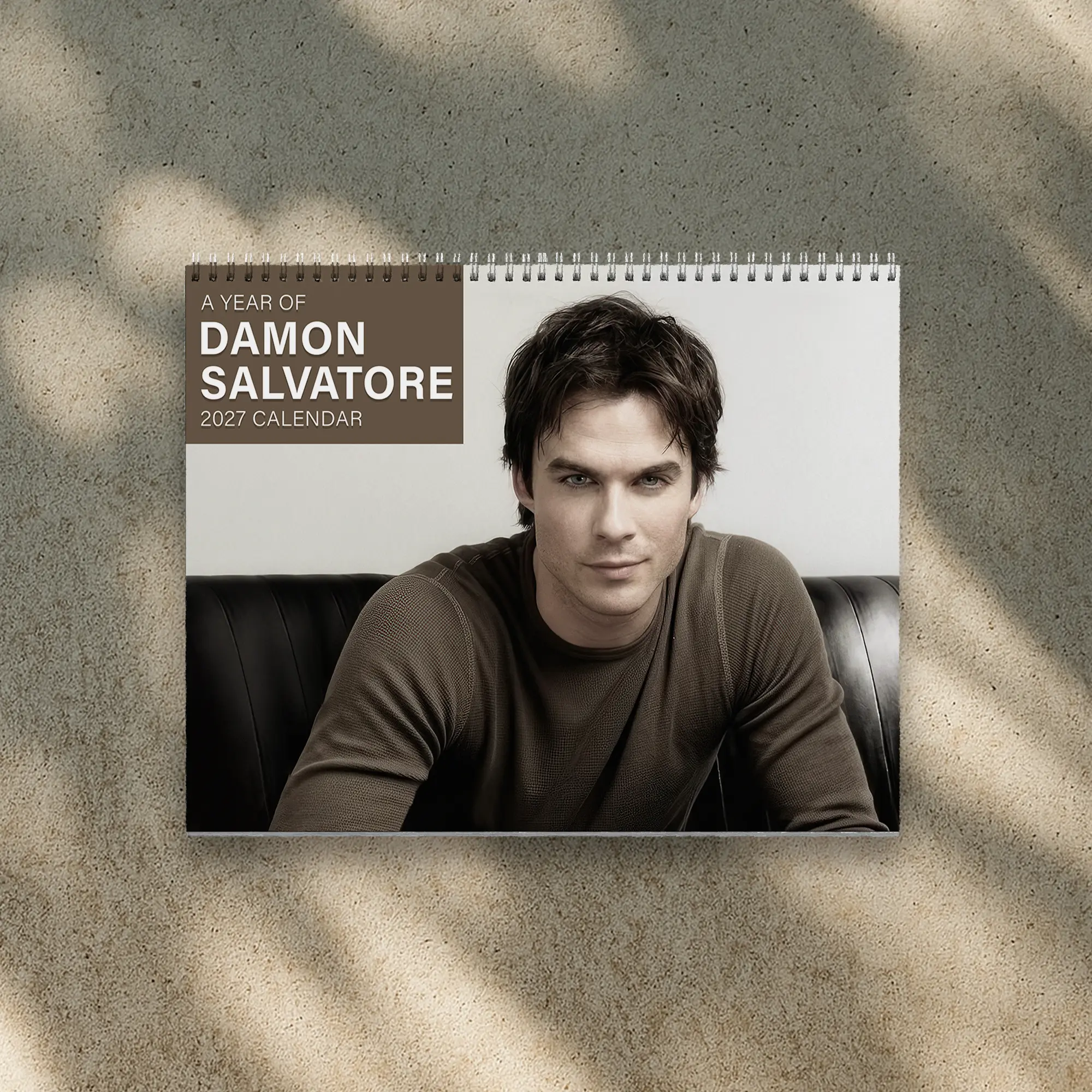 A Year Of Damon Salvatore 2027 Calendar - Merch For Fan, Movie Fan | Home Decor, Office Decor - Fan Gift, New Year Fan Gift, Unique Holiday Gift