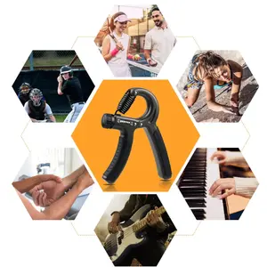 2 Pack Grip Strength Trainer, Hand Grip Strengthener, Resistance (10-60kg), Forearm Strengthener, good for Musicians Athletes and Hand Injury Recovery Adjustable Hand