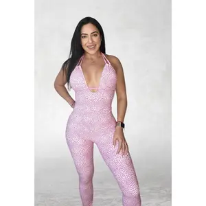 Pink Leopard Jumpsuit
