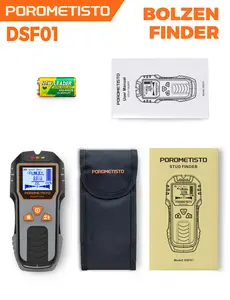POROMETISTO-DSF01 Ultra Depth Wall Scanner Detector - 6-in-1 Intelligent Calibration Hardware Tool with Live Wire, Metal, Wood, Copper Detection for 220v/110v Wall Drilling Renovation Safety Positioning Home Heavy Duty