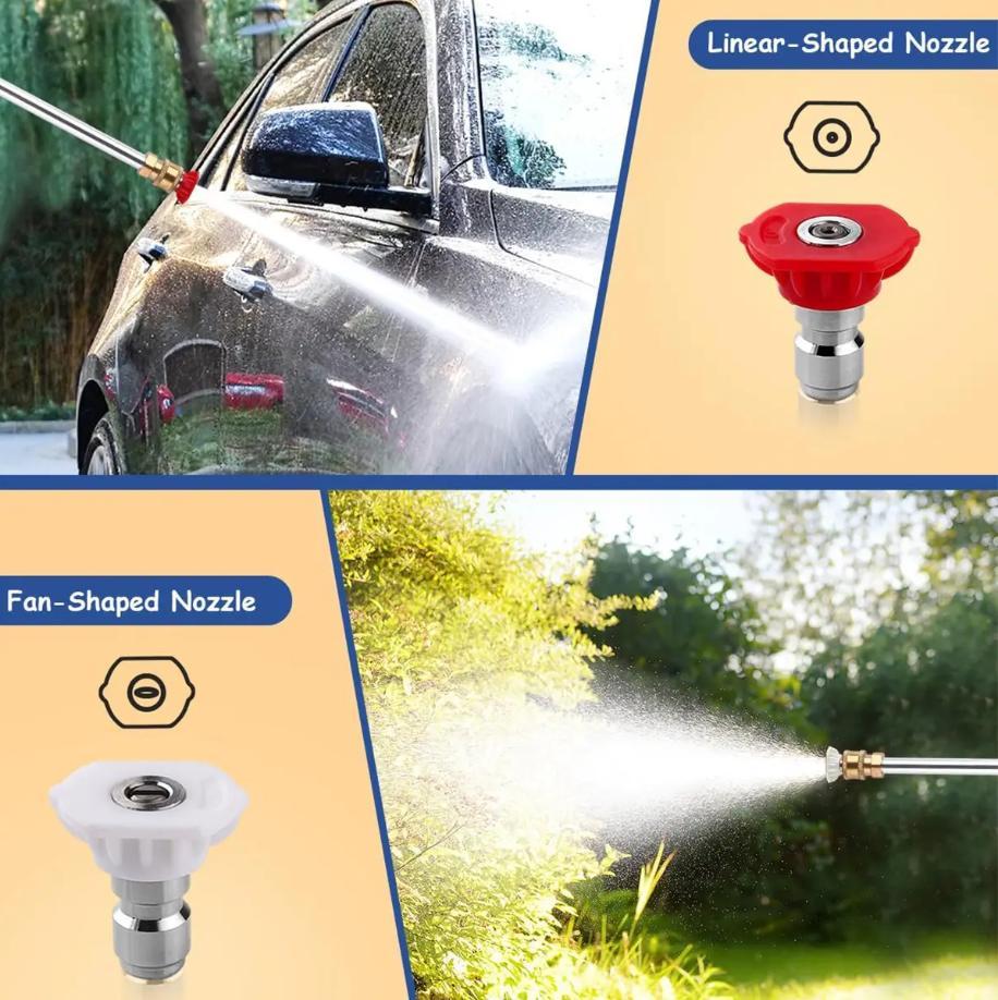 Jet Nozzle Power Washer for Garden Hose with 2 High-Pressure Nozzles & Quick Connectors Hydro Jet Tools for Car Wash Patio Driveway Outdoor Cleaning - Wand Jet Nozzle Power Washer for Garden Hose with 2 High-Pressure Nozzles & Quick Connectors Hydro Jet Tools for Car Wash Patio Driveway Outdoor Cleaning - Wand