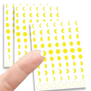 Lunar Tracking Stickers Moon Phase Stickers for Scrapbooking, Planners, Journaling, and More (Three Sheets) 210 Stickers, 1/3" Dot Stickers