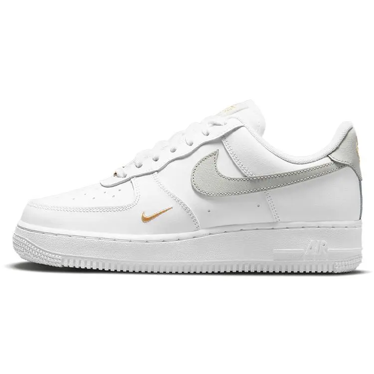 Women's Nike Wmns Air Force 1 'White Light Silver' Leather Sneaker - Classic Casual Wear, Runs Slightly Large, Standard US Sizes, US W 5.5