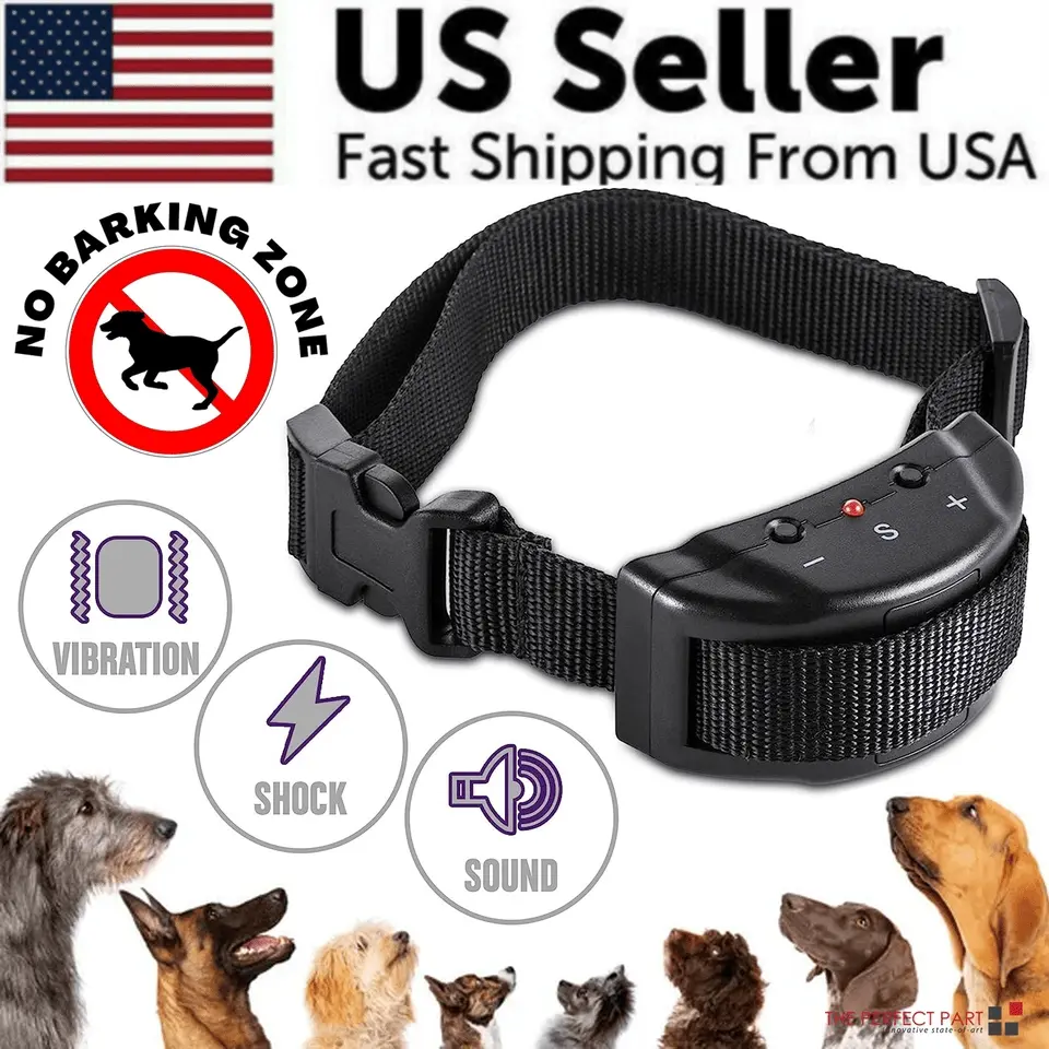 Automatic Anti-Bark Dog Shock Collar, Pet Behavior Control Device for Large/Medium/Small Dogs, Single Unit