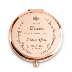 Portable Mirror Gift for Women, Personalized Gifts for Wife Mom, Engraved Compact Mirror for Women,Personalised Gifts for Women Girls Her Friends Sister, Custom Gifts for Birthday, Wedding, Graduation, Mothers Day, Basket Stuffers