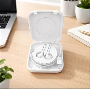 Compact Earbud Case, Tangle-Free Wired Earphone Holder, Travel Organizer