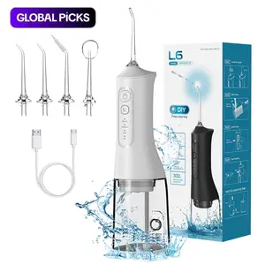 Portable oral irrigator, newly upgraded wireless water flosser, featuring 4 nozzles, multiple modes, rechargeable, waterproof dental cleaner, removes plaque, prevents bad breath, suitable for braces care, water flosser for dental cleaning  dental care set