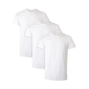 Men's White Crew T-Shirt Undershirts, 3 Pack