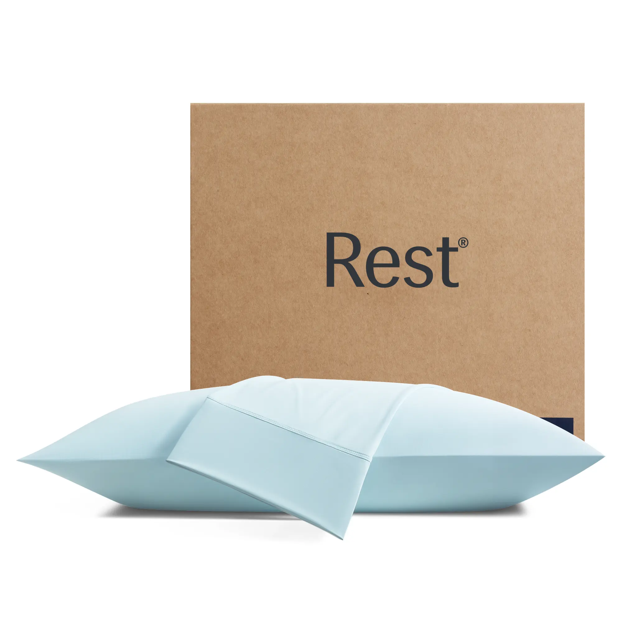 REST Evercool+ Cooling Pillowcases King - 2 Pillowcase for Sensitive Skin, Silver Infused Fabric for Hygienic Sleep, Silky Smooth for Curly Hair, High Elastic for Snug Fit
