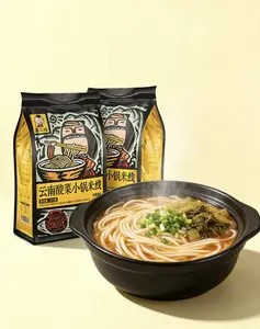 Authentic Yunnan Flavor Instant Small Pot Chewy Rice Noodles, Spicy & Sour Starch-Based Food, Savory Broth, Sour Pickled Vegetables, Single-Serve, Ambient Storage Compatible