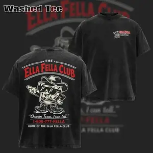 Vintage Texas Retro Graphic T-Shirt – Ella Fella Club Oversized Tee, Southern Western Streetwear Shirt, Classic Americana Outfit for Men Women