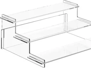 Acrylic Risers Display Stand, 3 Tier Cupcake Holder, Clear Perfume Organizer Stand, Display Shelf for Figures and Collection, Dessert Shelves for Party