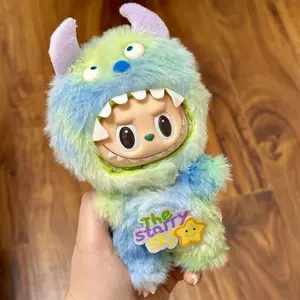 Gradient Susu (Headgear + Dress)-cute doll clothes accessory,17CM Sized Dolls, Cute Hooded Outfit with Matching Bag, Soft Fluffy Material, Perfect for Collectors & Gifts