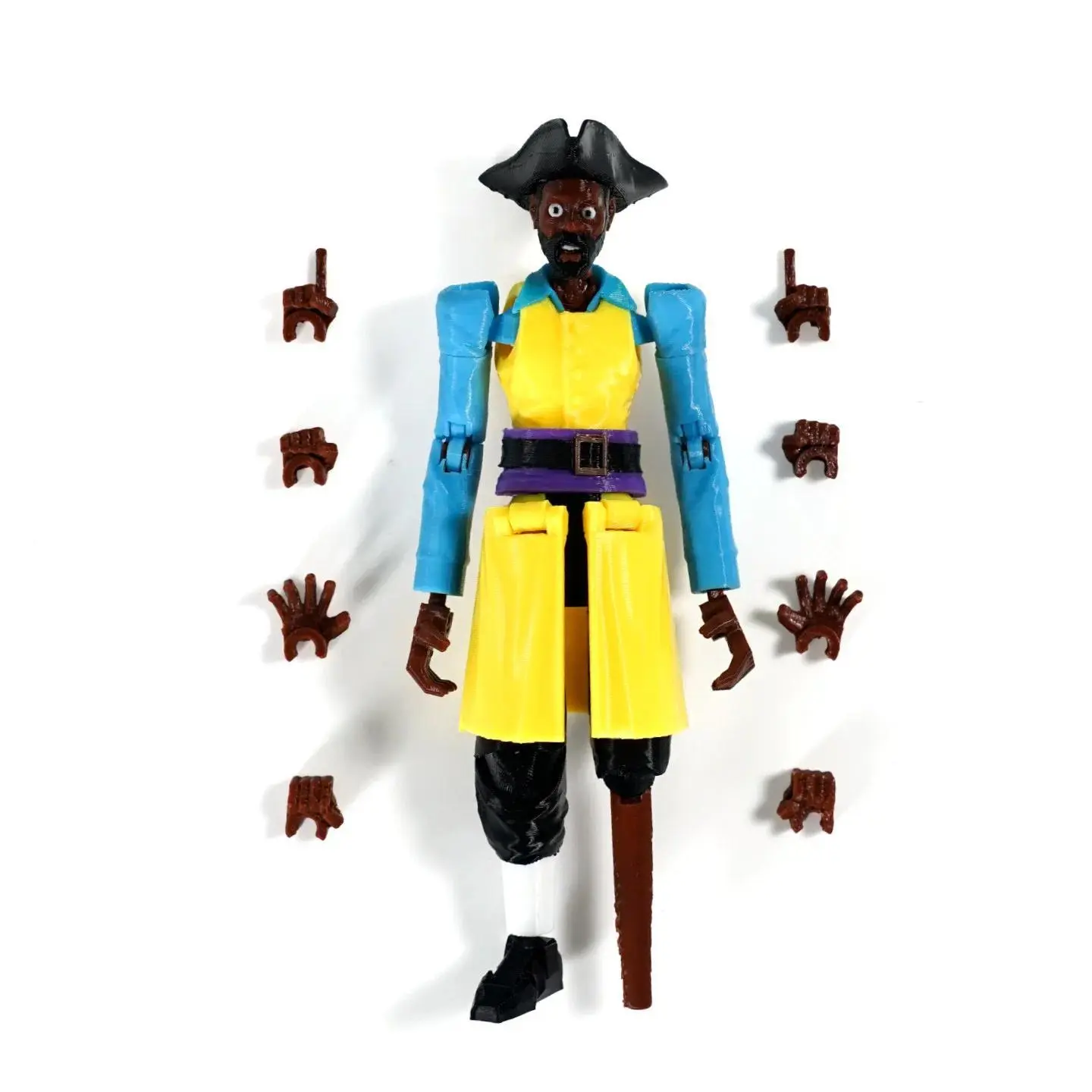 Super 3D 3D Printed Backrooms Pirate Clark Action Figure Backrooms Dummy13 T13 Multi-Jointed Action Figure Toys