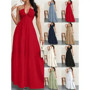 Women's Plain Dress, Summer Clothes Women, Casual Basic Loose Fit Sleeveless Dress for Beach Holiday Vacation, Ladies Summer Clothes, Women's Clothing, Womenswear, Dresses for Party, Minimalist A Line Dress