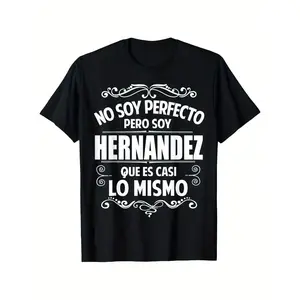Vintage Cotton T-shirt Featuring Family Pride Slogan and Name Print for Hernandez Last Name Outfits