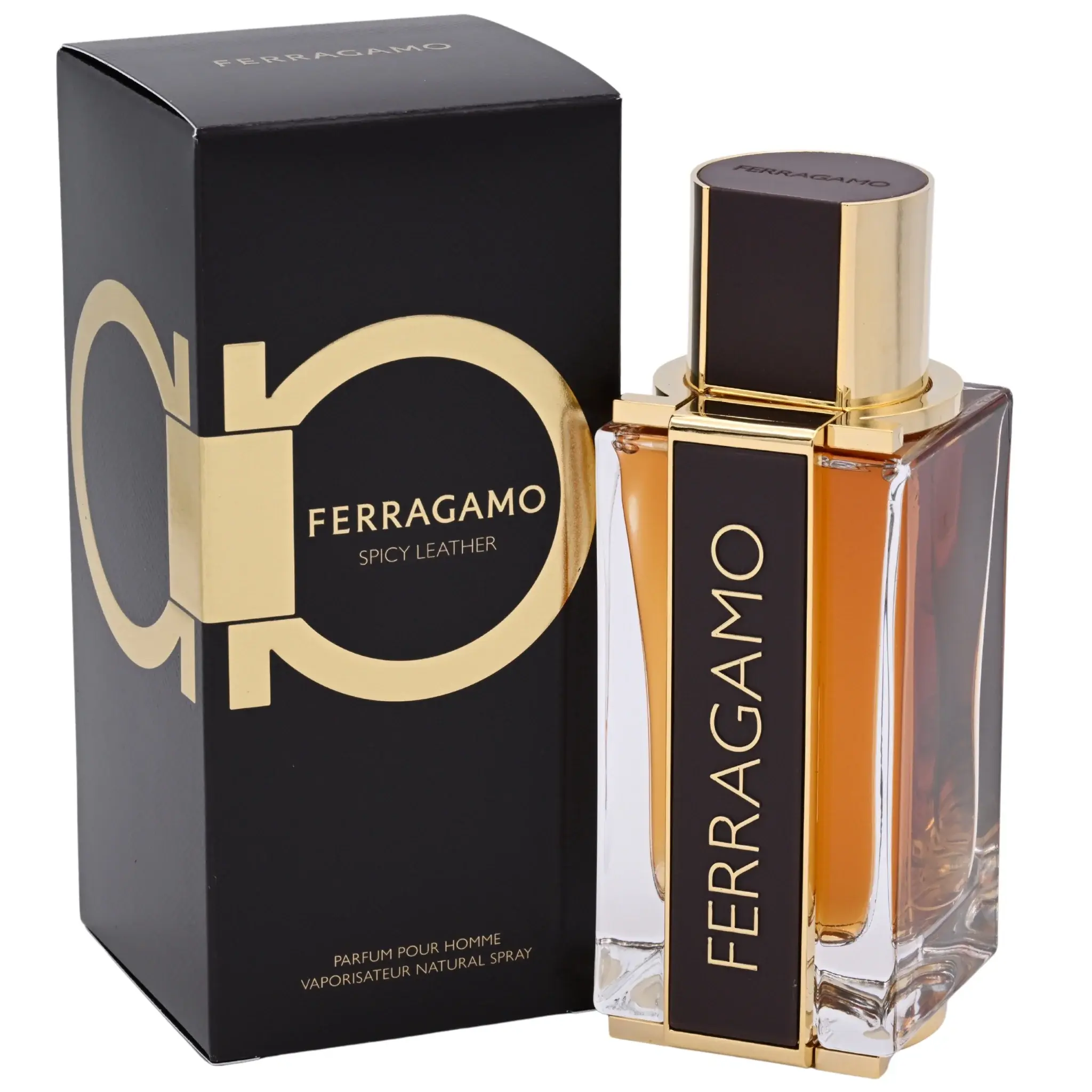 Salvatore Ferragamo Ferragamo Spicy Leather Parfum Spray for Men 3.4 oz (New Retail Box)