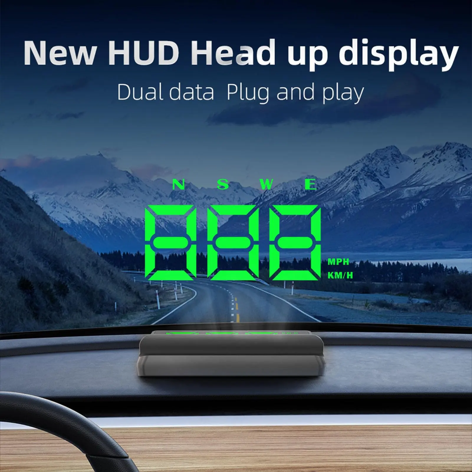 Father's Day Special - W2 Car Heads Up Display, Digital GPS Speedometer with Auto Brightness, a Practical Gift for Dads Who Love Driving