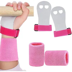 2PCS Gymnastics Hand Grips Gloves Wristbands, Palm Protection & Wrist Support for Gymnastic Bar, Sports Accessories for Boys Girls Youth Kids Workout Exercise