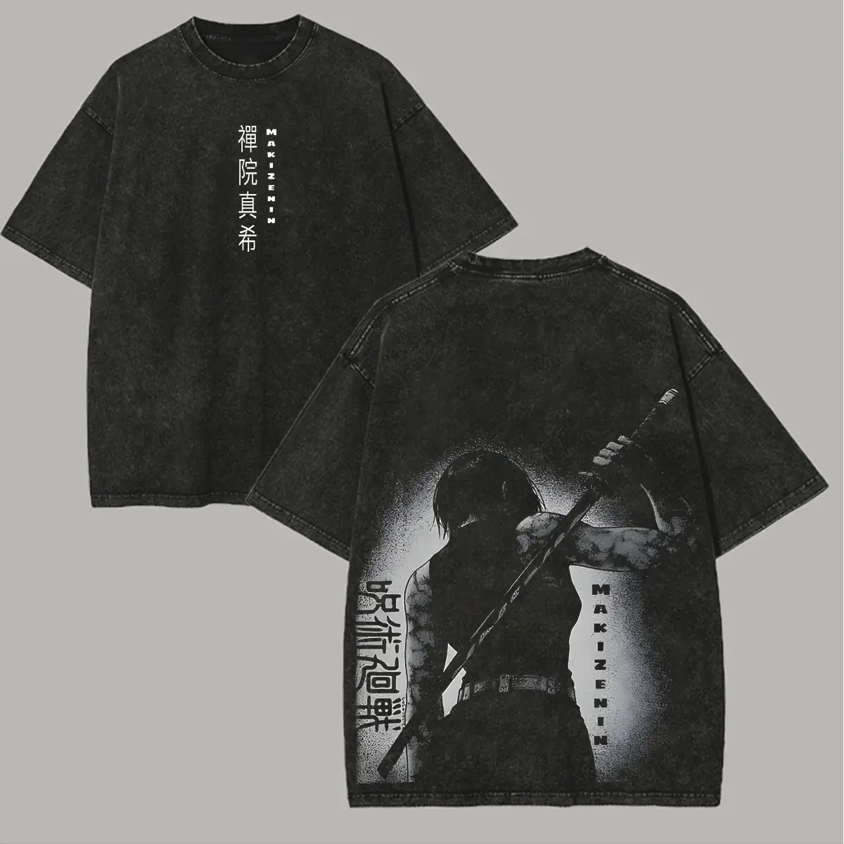 Jujutsu Kaisen Zenin Maki Printed Unisex Washed T-Shirt