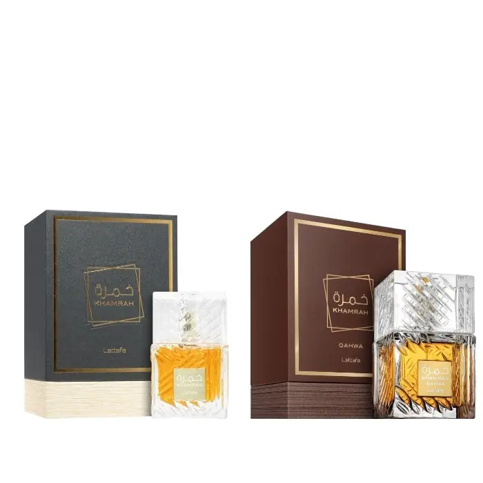 Oudlash Bundle | Lattafa Khamrah + Khamrah Qahwa | Unisex Fragrance | 100ML | Eau De Parfum | Cinnamon, Nutmeg and Bergamot