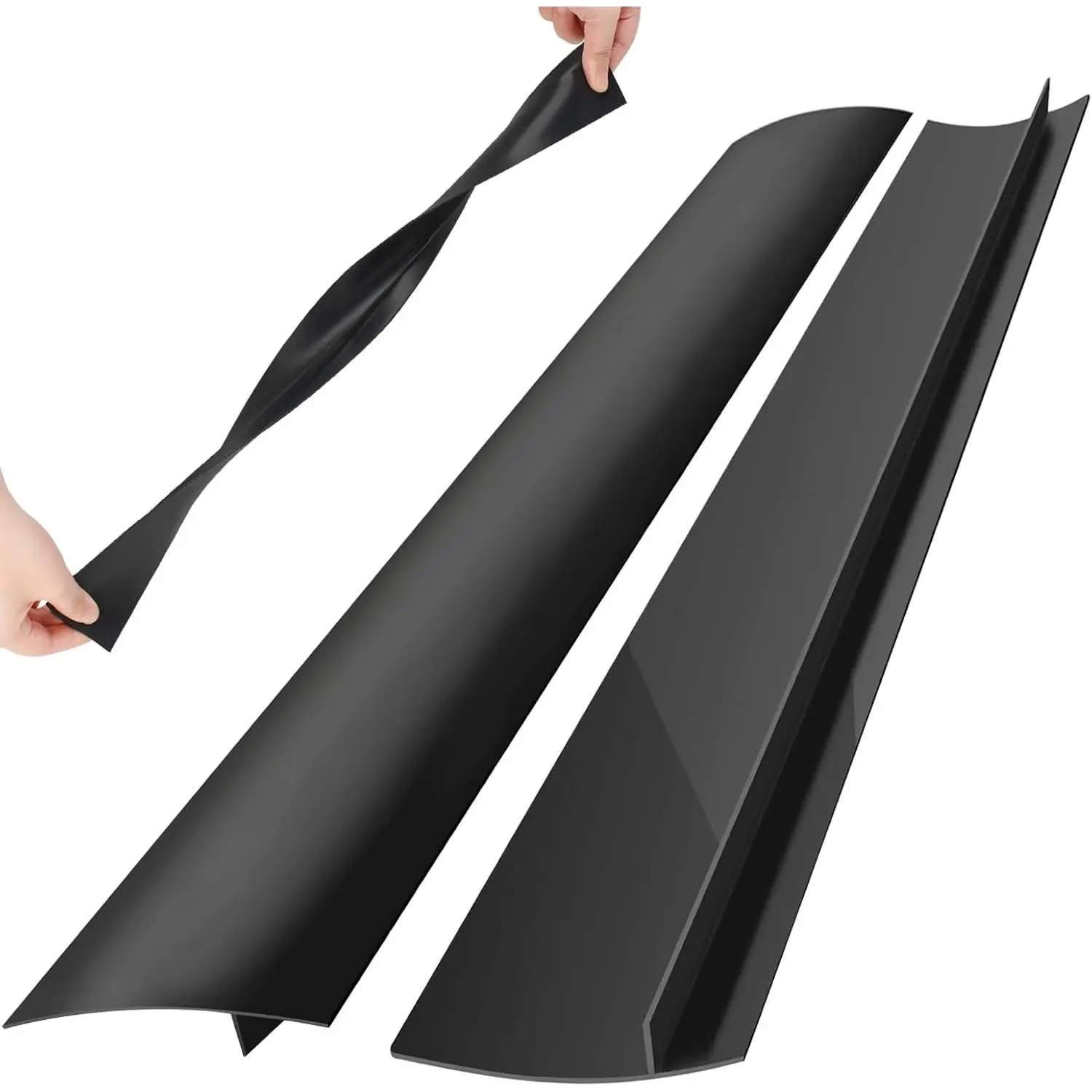 Heat Resistant Silicone Stove Counter Gap Filler 4-Pack (21in) – Kitchen Counter Accessory, Flexible Stove Guard for Cooking/Grilling, Prevents Crumbs, Easy to Install, Easy to Clean Kitchen Protector