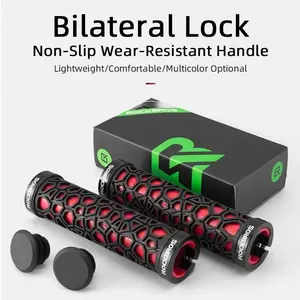 ROCKBROS Bike Handle Grips Non-Slip Bike Grips Double Lock-on Bicycle Handlebar Grips for BMX, MTB, Scooters, Folding Bikes 22.2mm
