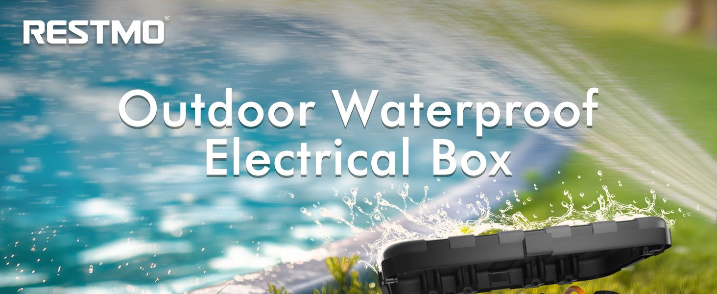 RESTMO 5-Piece Outdoor Waterproof Electrical Box Set – 12.5" x 8.5" x 5" Large & 7.1" x 2.3" x 2.3" Small, Weatherproof Boxes for Power Strip, Outlet, Plug, Socket, Timer, Holiday Light, Black RESTMO 5-Piece Outdoor Waterproof Electrical Box Set – 12.5" x 8.5" x 5" Large & 7.1" x 2.3" x 2.3" Small, Weatherproof Boxes for Power Strip, Outlet, Plug, Socket, Timer, Holiday Light, Black