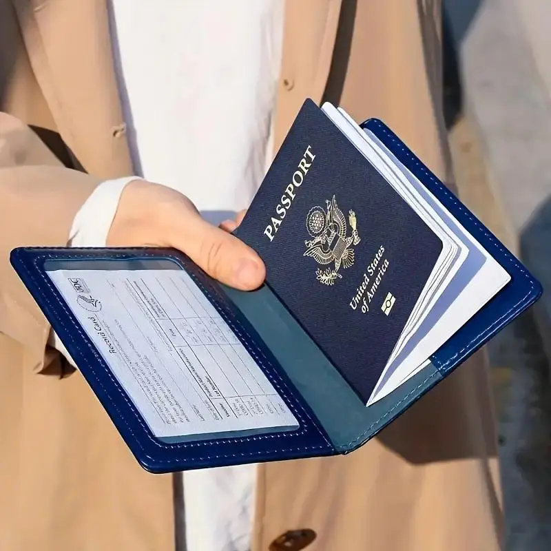 Passport Holder 1 Piece Travel Lightweight Passport Card Case Protective Cover for Card Portable ID Card Bag Passport Holder 1 Piece Travel Lightweight Passport Card Case Protective Cover for Card Portable ID Card Bag