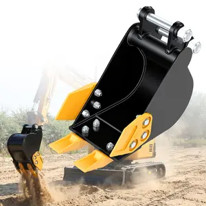 200mm Narrow Digging Bucket，7.87in Mini Excavator Attachments，Hole Diameter 0.98in Mini Excavator Attachments, Center Wheelbase 3.54in