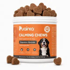 Puainta Calming Chews for Dogs - Magnesium Glycinate & Melatonin for Stress Relief and Restful Sleep #Summervibes #petlovers